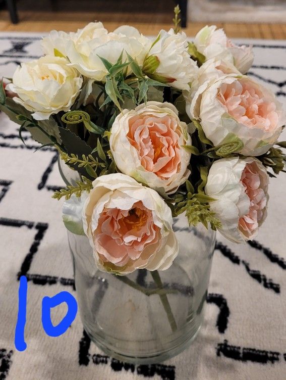 Artificial Flowers With Vase