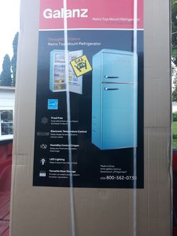 Brand New 10 Cubic Feet Refrigerator Turquoise In Color Brand New But Old Style