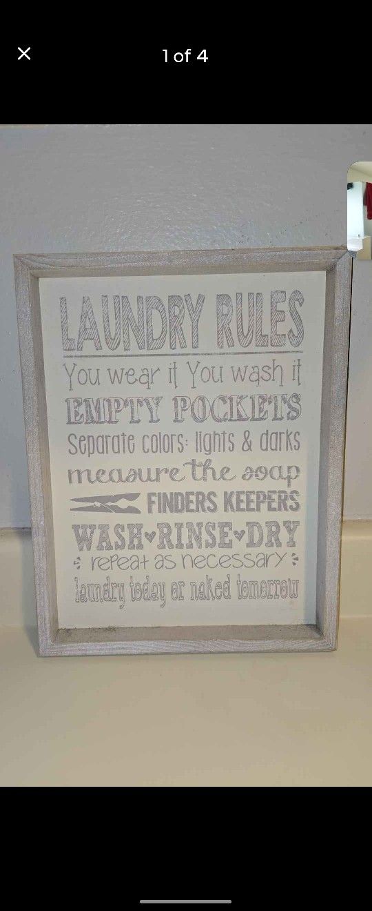 Laundry sign