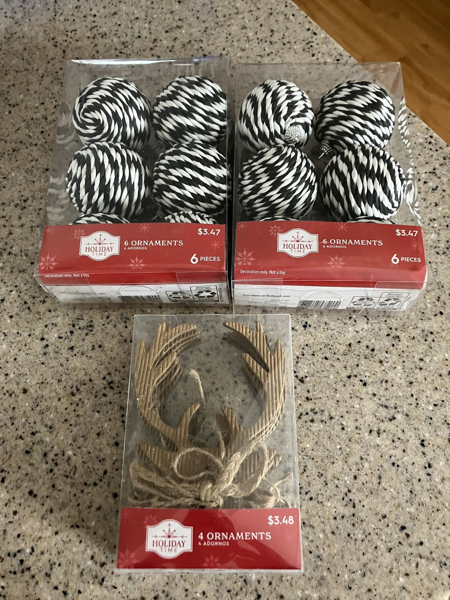 3 Boxes Of Ornaments New