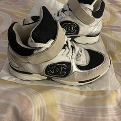 Chanel Interlocking C Sneakers In Very Good Condition. Size 9.5 But Will Fit 9. Authentic 