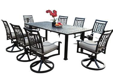 CBM Patio 9 Piece Dining Table Set HV-01