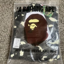Bape black and white camo zip up