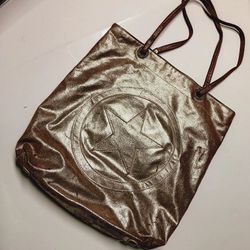 Converse One Star Distressed Metallic Bronzed Tote Handbag