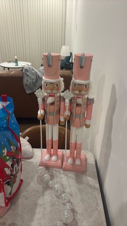 Pink Christmas nutcrackers