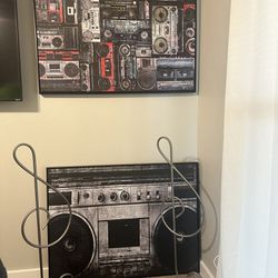 2 Music Notes Canvas, 2 Music Notes Stands