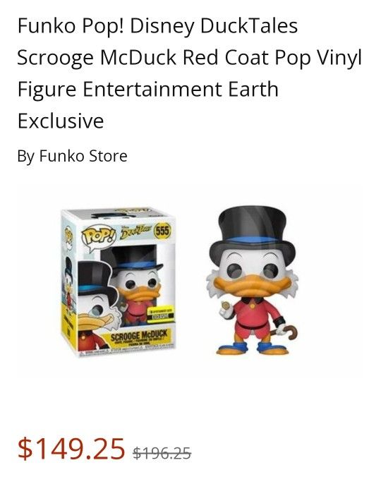 Funko Pop Disney's EXCLUSIVE DuckTales Scrooge McDuck