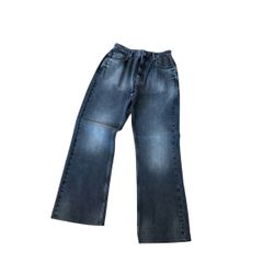GUESS Men's Stained Denim Flare Pants