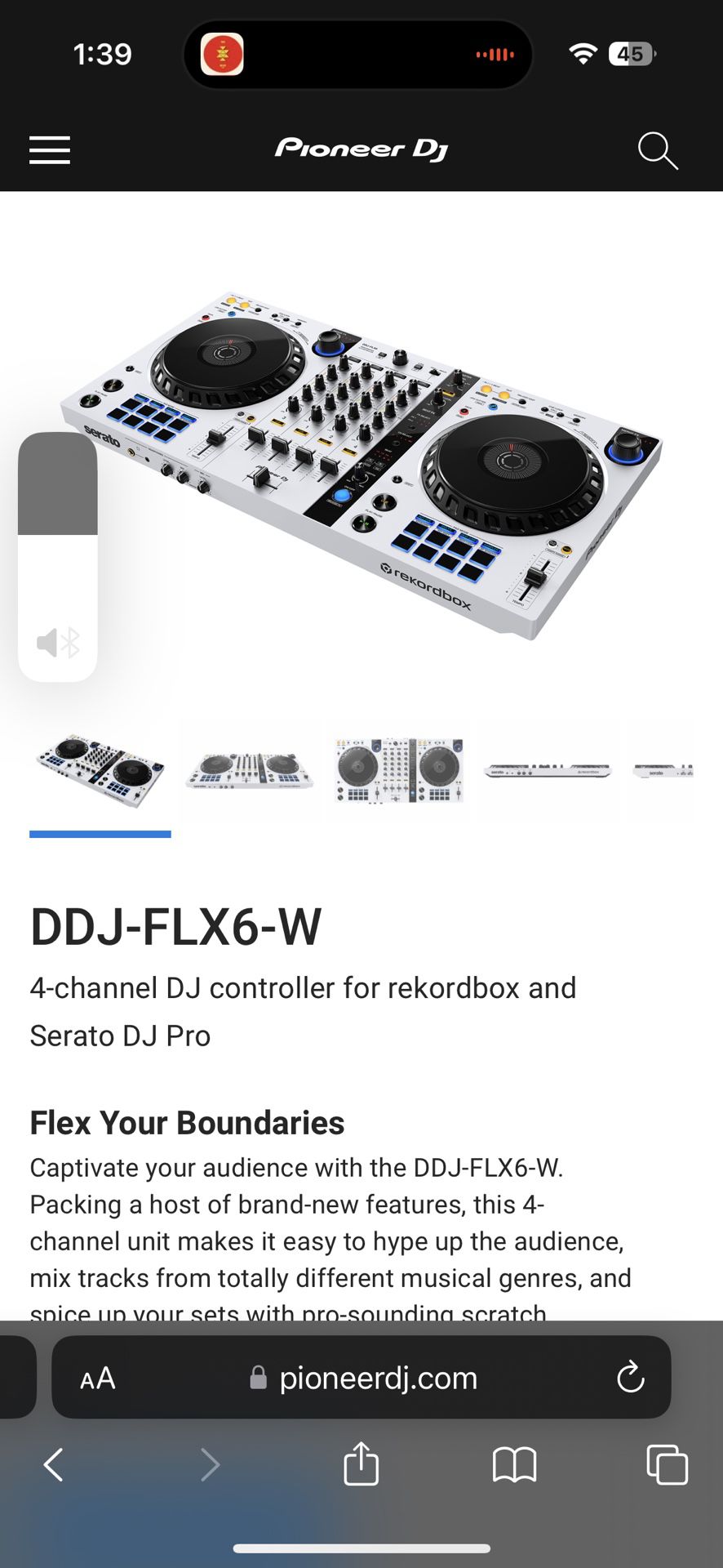 Dj mixer (flx -6 white )