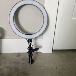 Ring Light With Warm And Cool Light Option.