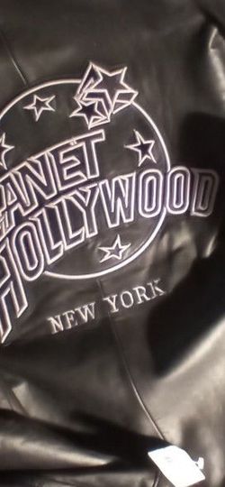 Planet Hollywood Leather Bomber Coat
