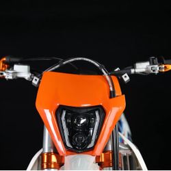 Dirt Bike Headlight Led，66W 3000lm Universal Motorcycle LED Headlight Kit，Pit Bike Headlight for Most Pit Dirt Bike Motorcycle Enduro ATV Scooters-Ora