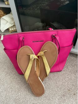 MK bag and coach size 8 sandals