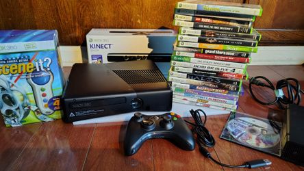 Xbox 360 Slim 500 Gig Service Clean New Connect To 26 Games Bundle