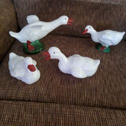 4 Ceramic Ducks