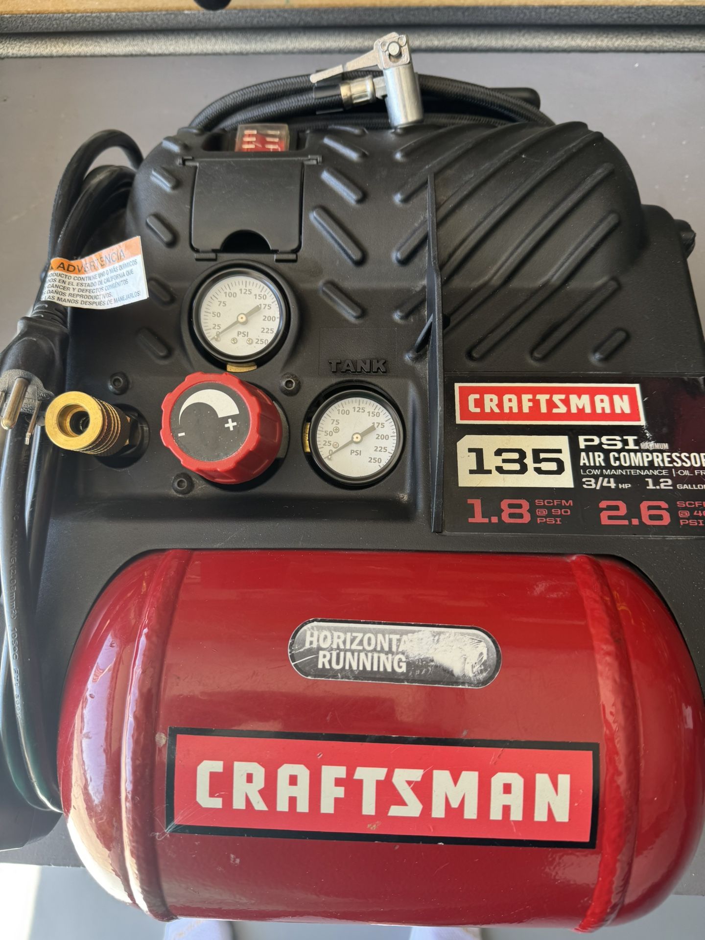 Craftsman 135 PSI Compressor 