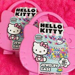 2 SETS/💕🪩🐱💍💜🎨💎✨HELLO KITTY JEWELRY MAKING KIT CASE W:200+ ACCESSORIES💕🪩🐱💍💜🎨💎✨