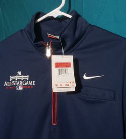 VINTAGE 2008 NIKE MLB BASEBALL ALL STAR GAME NEW YORK YANKEES PULLOVER JACKET M3NS SIZE LARGE NWT