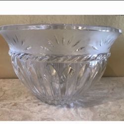 Cristal D' Arques "Carthage" Crystal Bowl Frosted Rim Made in France