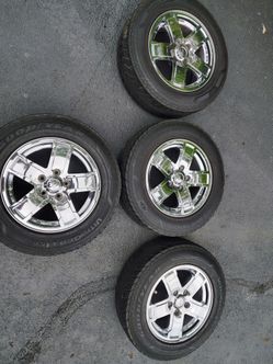 2005 2006 2007 Jeep Grand Cherokee 17" OEM Machined Chrome Clad Wheels #9054