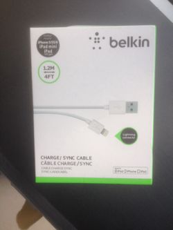 Belkin charge/sync cable for iPhone 5/5s/6 iPad mini iPad 4th gen