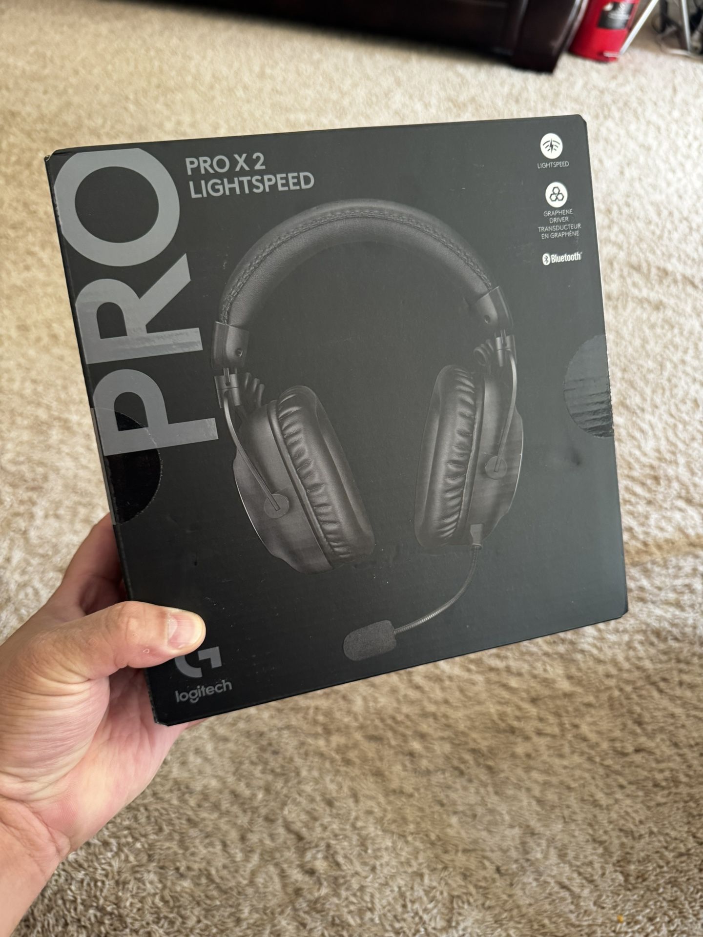 Logitech G PRO X 2 Lightspeed Wireless Gaming Headset: Wireless Gaming Headphones with Mic, 50mm Graphene Drivers, 2.02.0—7.1 Surround, Bluetooth/USB/