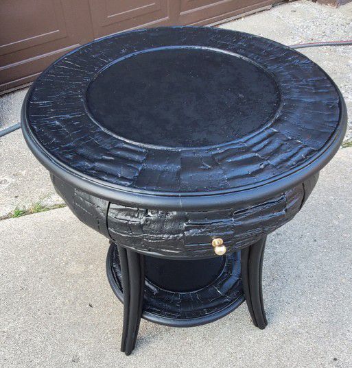 Butler Specialty Company Round End Table in Black Satin Finish  - REDUCED 