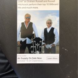 Air Supply Concert Tickets 