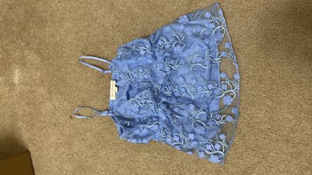 Blue baby doll floral
