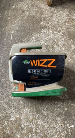 Scott's Wizz grass seed spreader Lawn rotary salt ice handheld battery powered