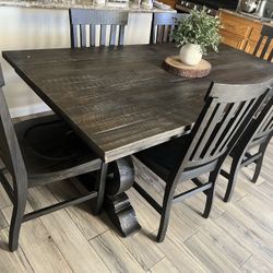 Rustic Solid Wood Dining Set