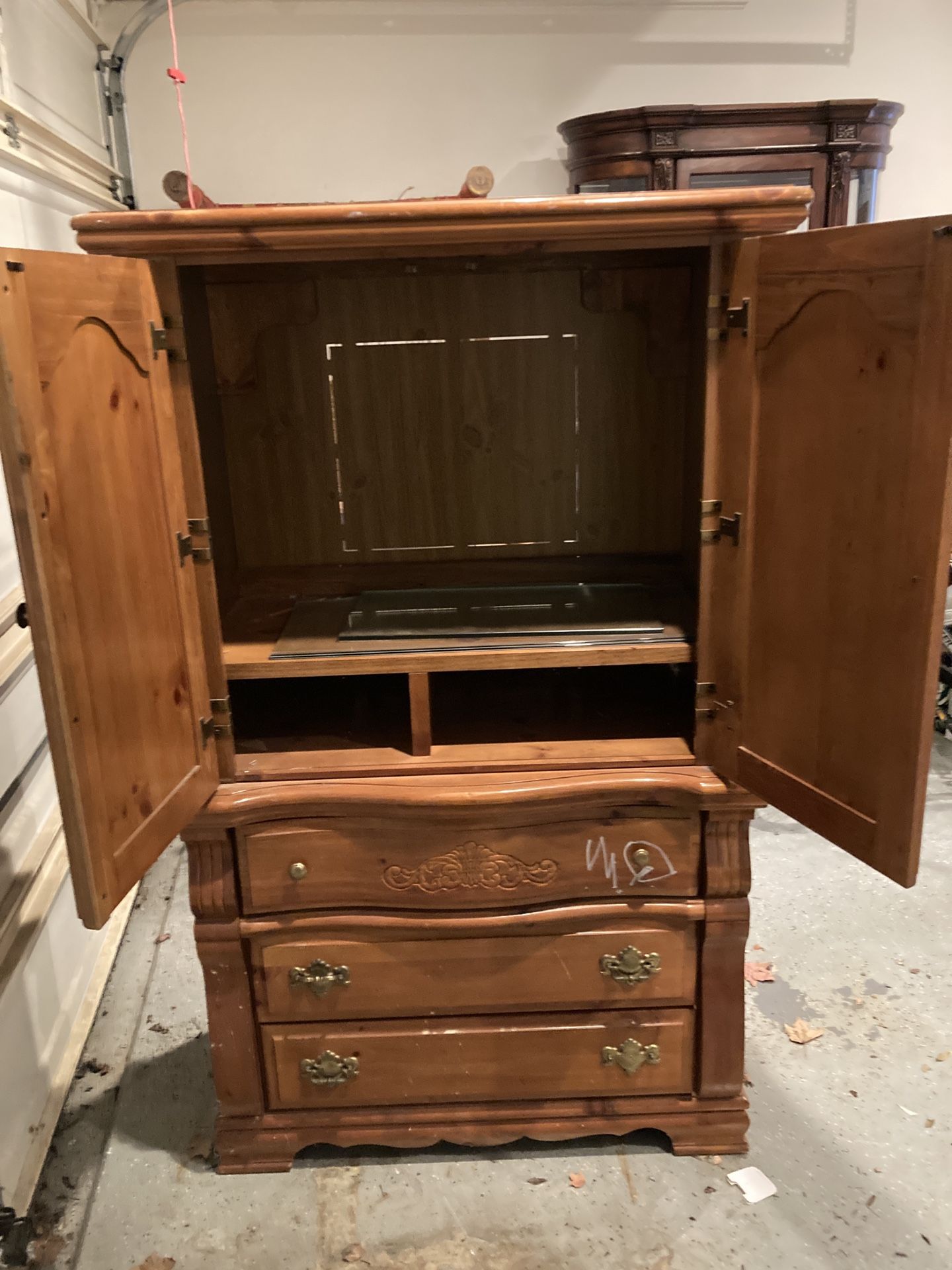 FREE Tall dresser w/ cabinet shelf and drawers