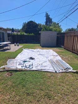 10x20 Heavy Duty Canopy Tent Complete w/ Lights – Excellent Condition