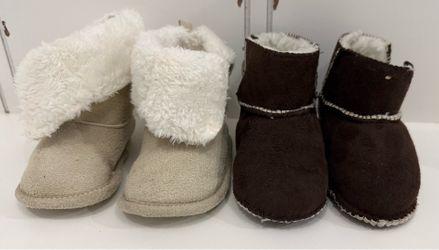 Cozy Infant Boot Slippers Lot – Size 3 & Size 4 (9–12M)