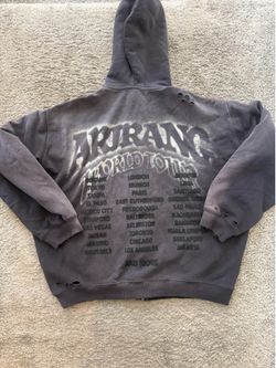 BTS ARIRANG World Tour Charcoal Zip-Up Hoodie New Official Merch