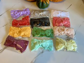 12 Infant/Toddler Headbands With Bows