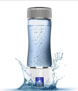 Hydrogen Water Bottle Generator, 10 Min 5000PPB Hydrogen Water Bottle Generator, Portable Rechargeable Hydrogen Water Machine with SPE/PEM Technology,