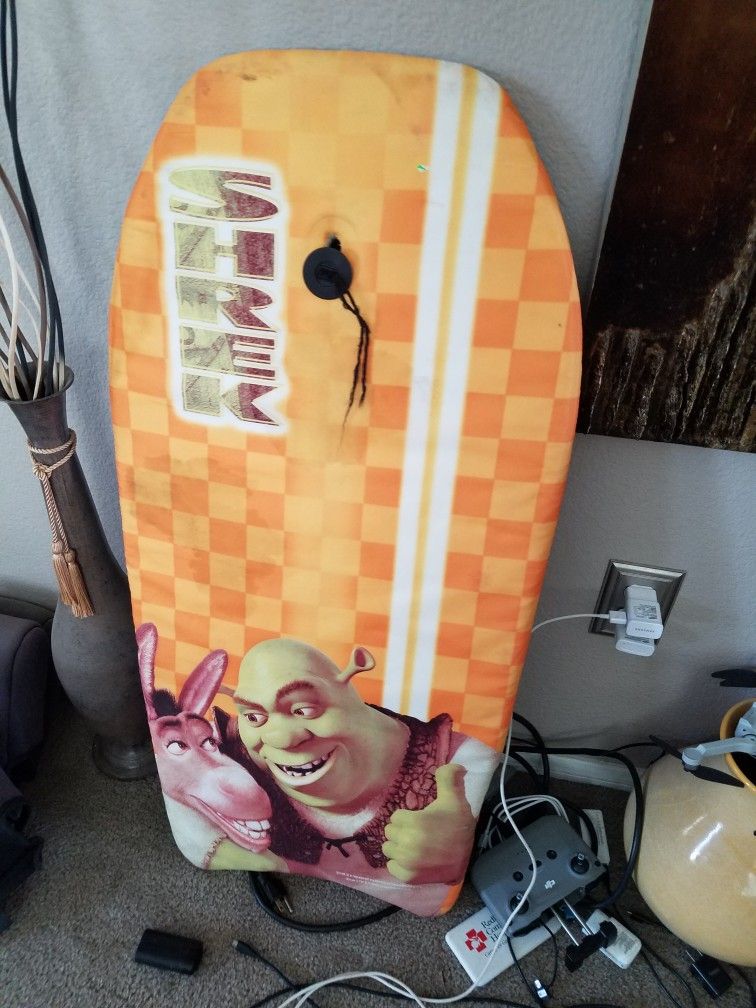 Shrek Boogie Board. Used. Good condition.  Come See. 