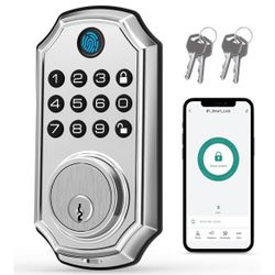Keyless Entry Door Lock, Smart Lock for Front Door, Keypad Fingerprint Doorlock
