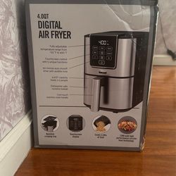 Bella Pro Series - 4-qt. Slim Digital Air Fryer - Stainless Steel
