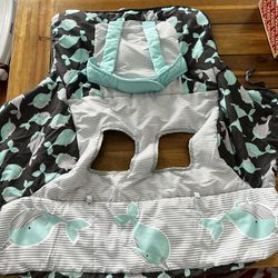 Goldbug Baby Cart Cover with Narwhal Design