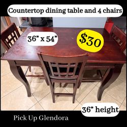 Countertop Dining Table And 4 Chairs