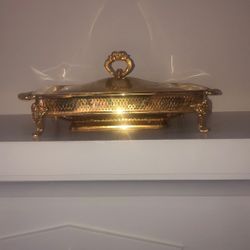 Gold plated, serving equipment