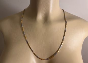 Beautiful 25” Two-tone Chain Necklace