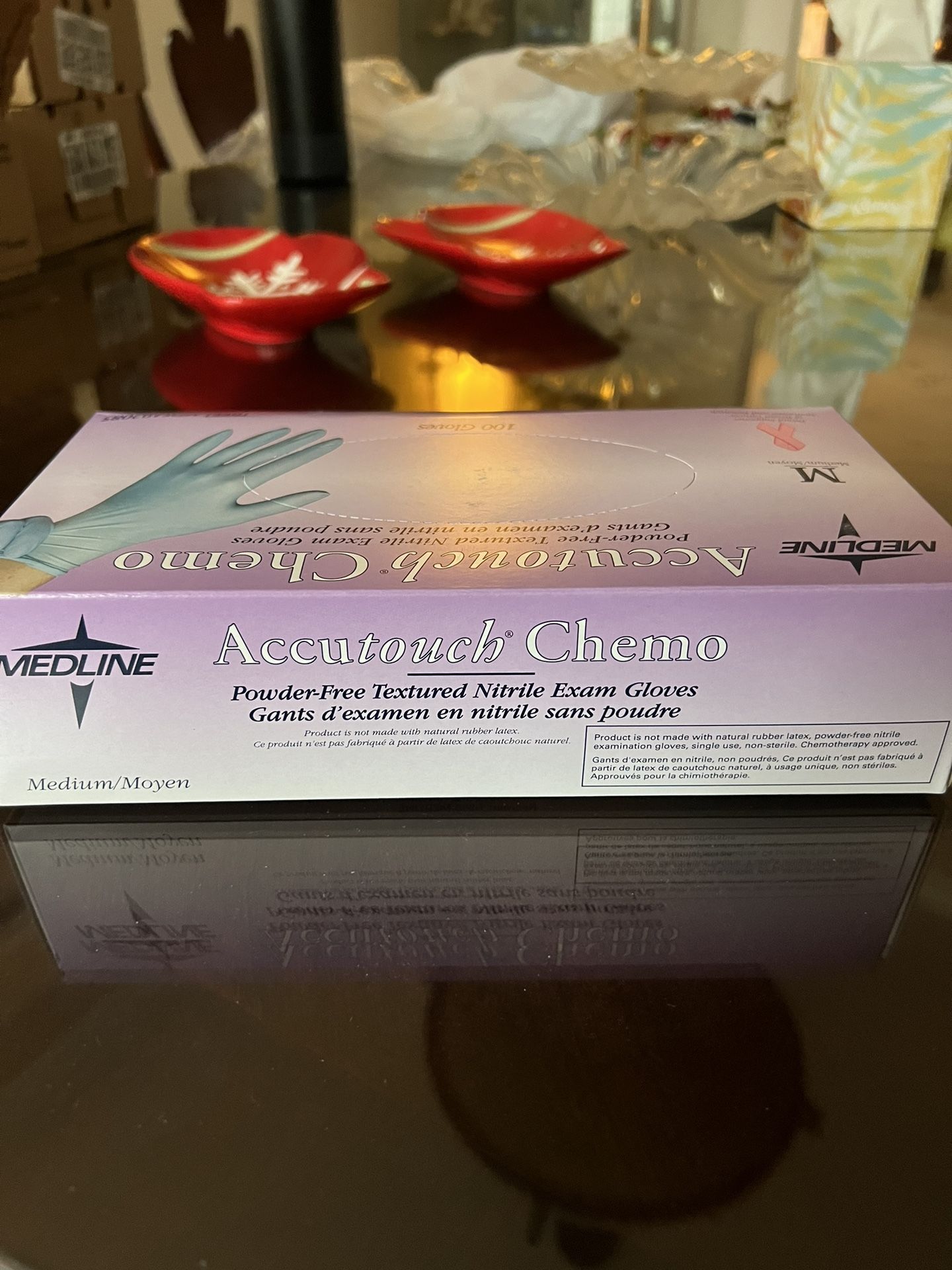 Medline Accutouch Chemo Nitrile Exam Gloves, PowderFree, LatexFree