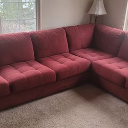 Sectional Couch Red
