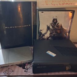 4 Video Game Consoles PS2, PS3, Xbox 360