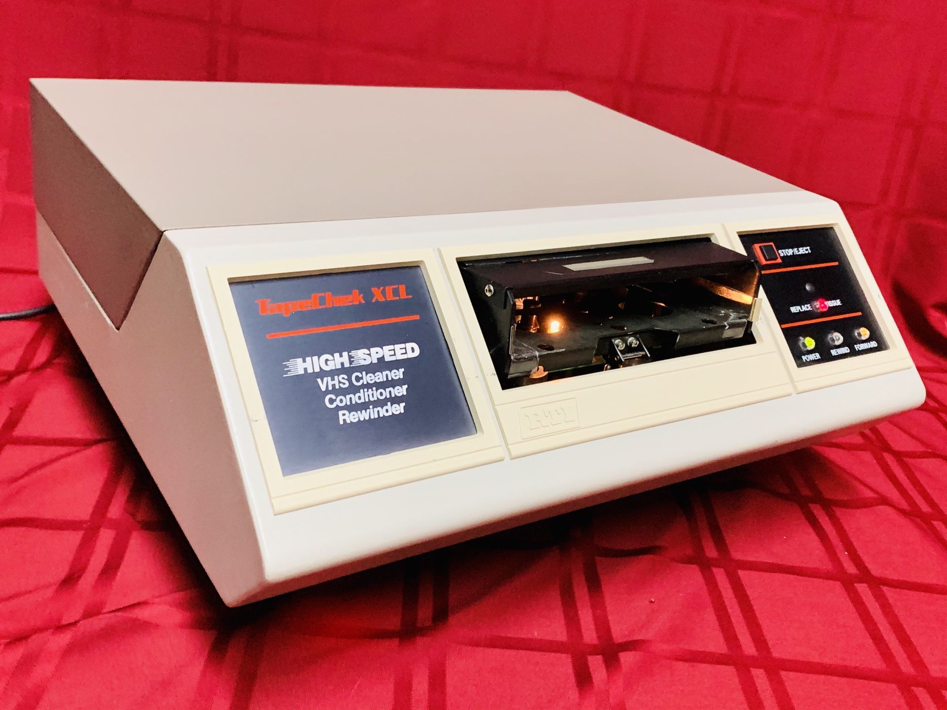 RTI TapeChek XCL High Speed VHS Videotape Cleaner Conditioner Rewinder
