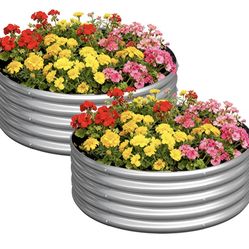 Pick up from Mount Juliet 37122..New 2 Pcs 2x2X1 FT Round Galvanized Raised Garden Bed