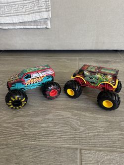 2 Die Cast Large Hot Wheel Monster Trucks